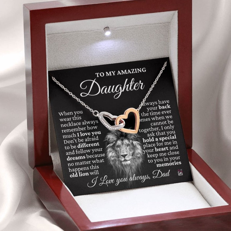 To Daughter, from Dad - This Old Lion - Interlocking Hearts