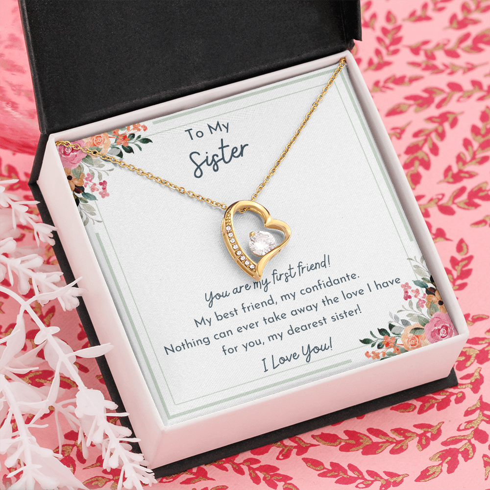 To My Sister- Nothing Can Take Away The Love I Have For You- Love Necklace