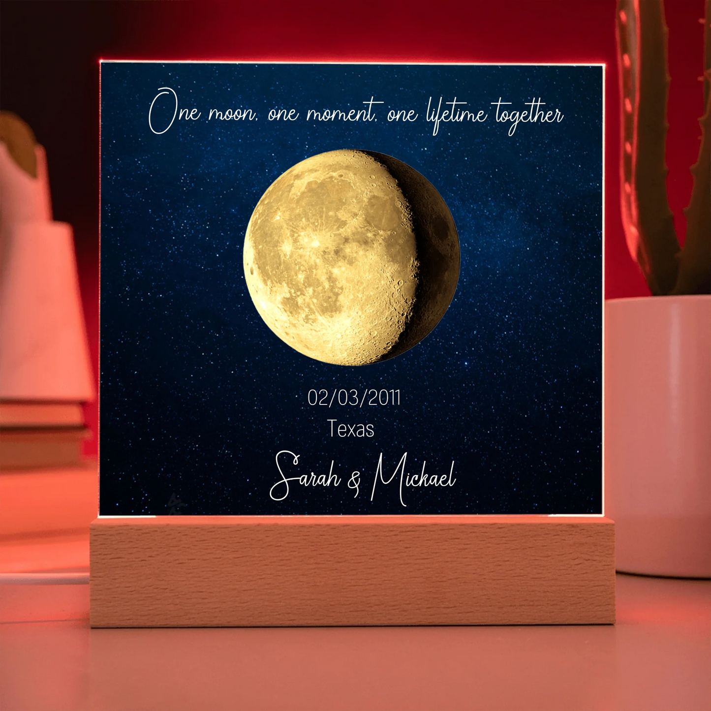 Acrylic Square with LED Base 9