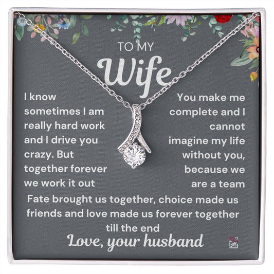 To Wife - I Know I Drive You Crazy - Alluring Beauty Necklace PM0107