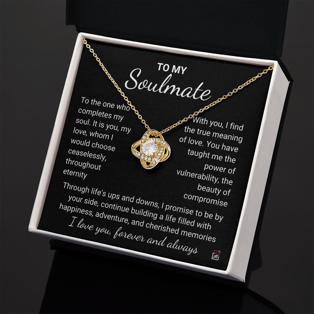 To Soulmate - The One Who Completes My Soul - Love Knot Necklace - PM0149