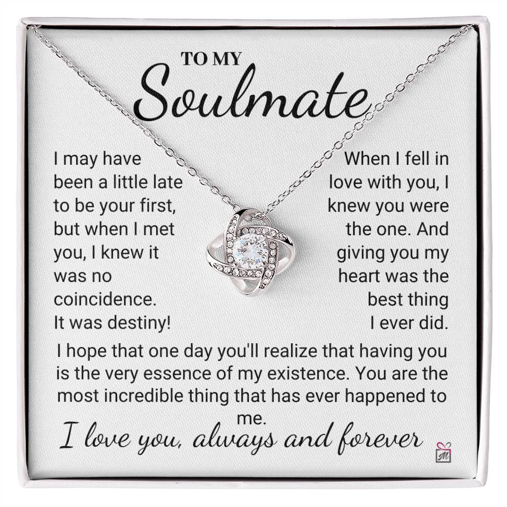 To Soulmate - It Was Destiny - Love Knot Necklace- PM0268