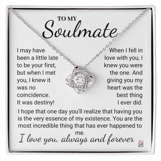 To Soulmate - It Was Destiny - Love Knot Necklace- PM0268