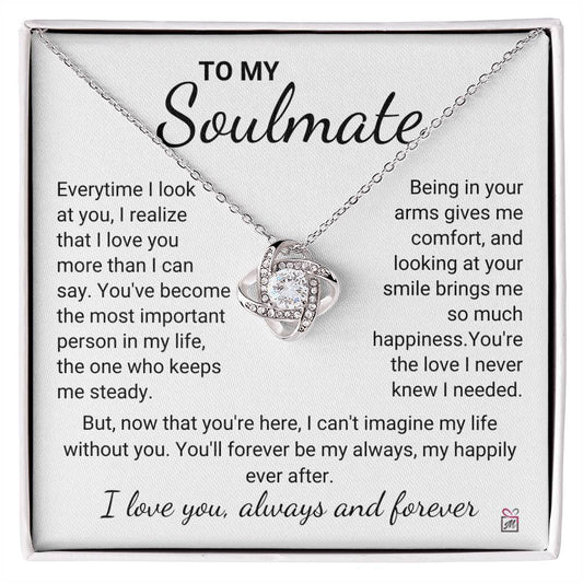 To Soulmate - The Most Important Person - Love Knot Necklace - PM0204