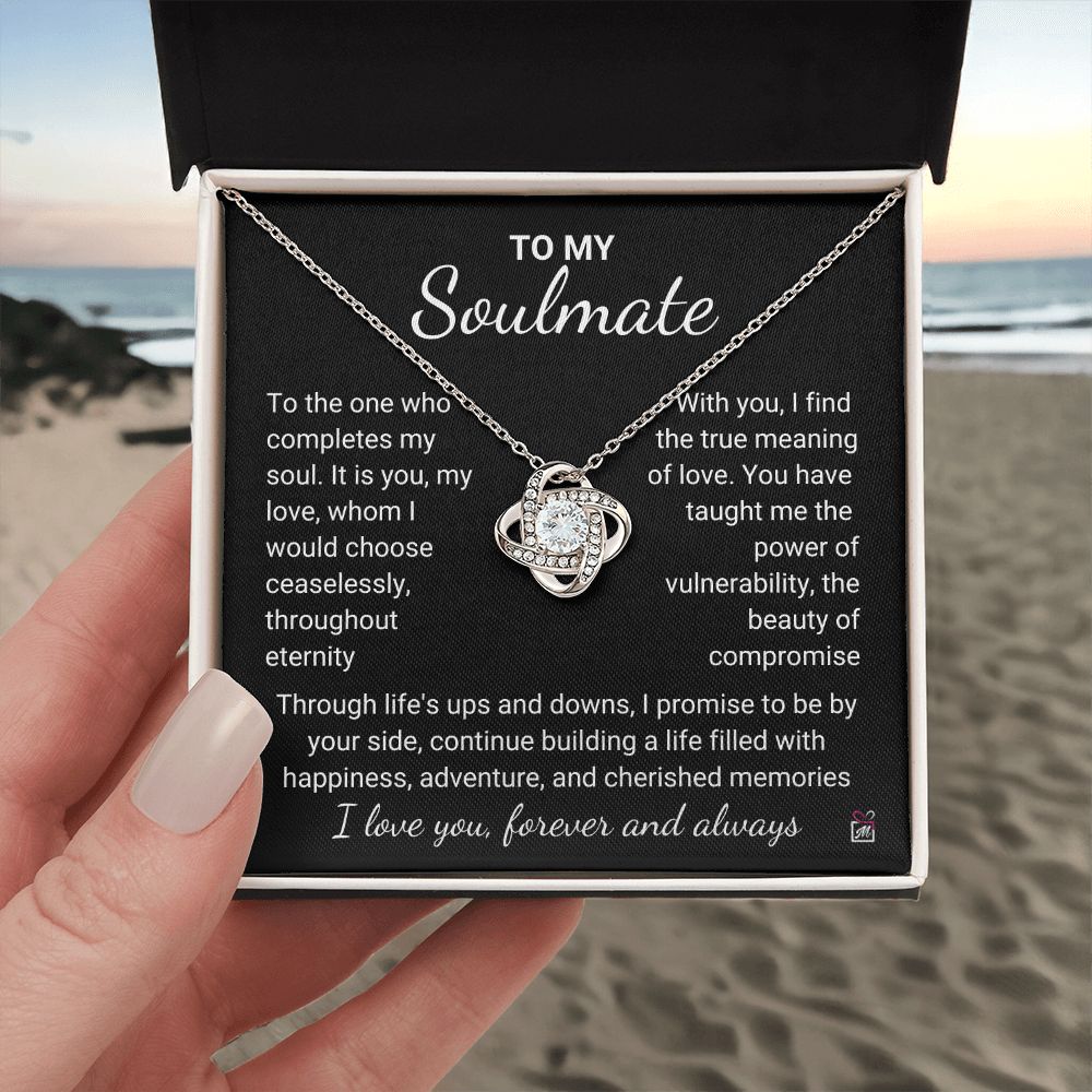 To Soulmate - The One Who Completes My Soul - Love Knot Necklace - PM0149