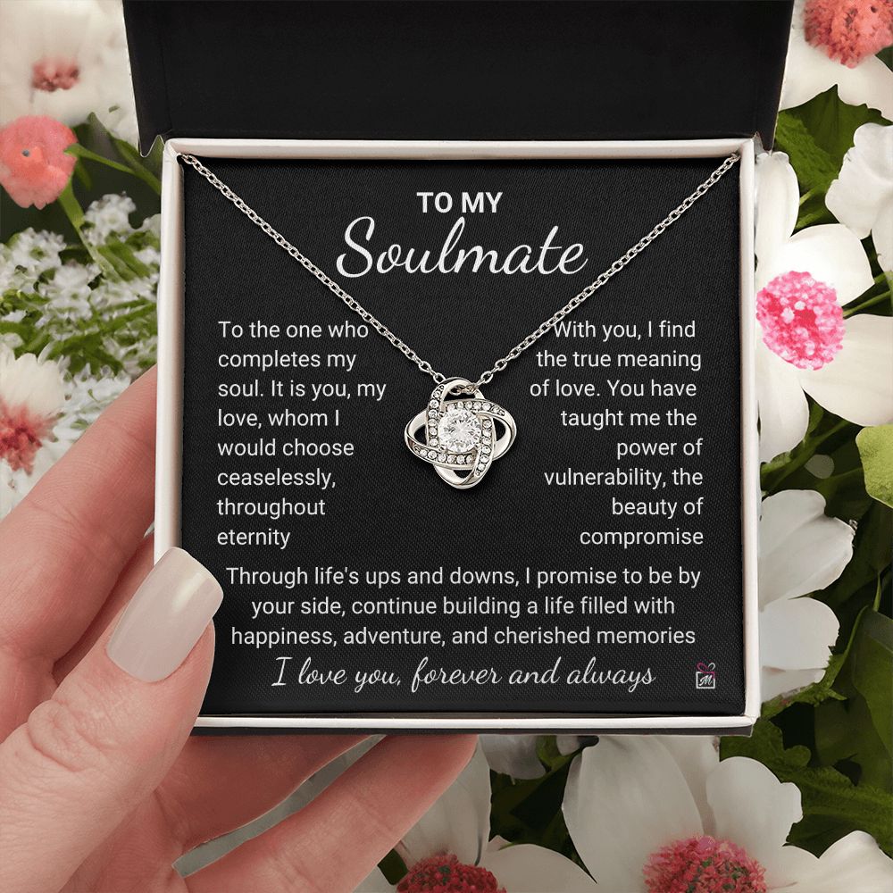 To Soulmate - The One Who Completes My Soul - Love Knot Necklace - PM0149