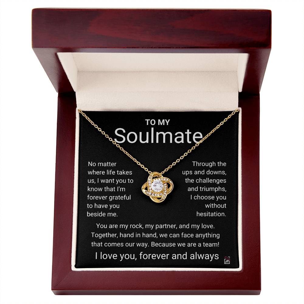 To Soulmate - I Choose You -  Love Knot Necklace - PM0172