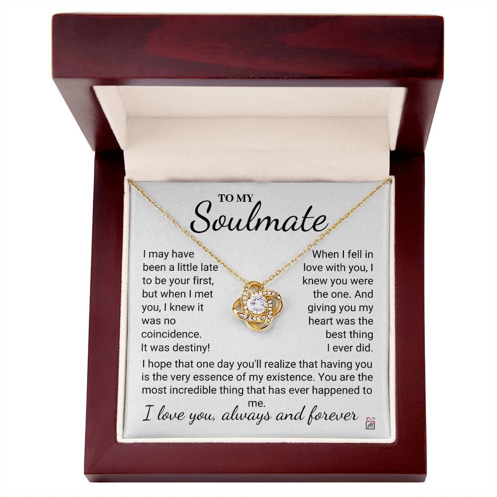 To Soulmate - It Was Destiny - Love Knot Necklace- PM0268