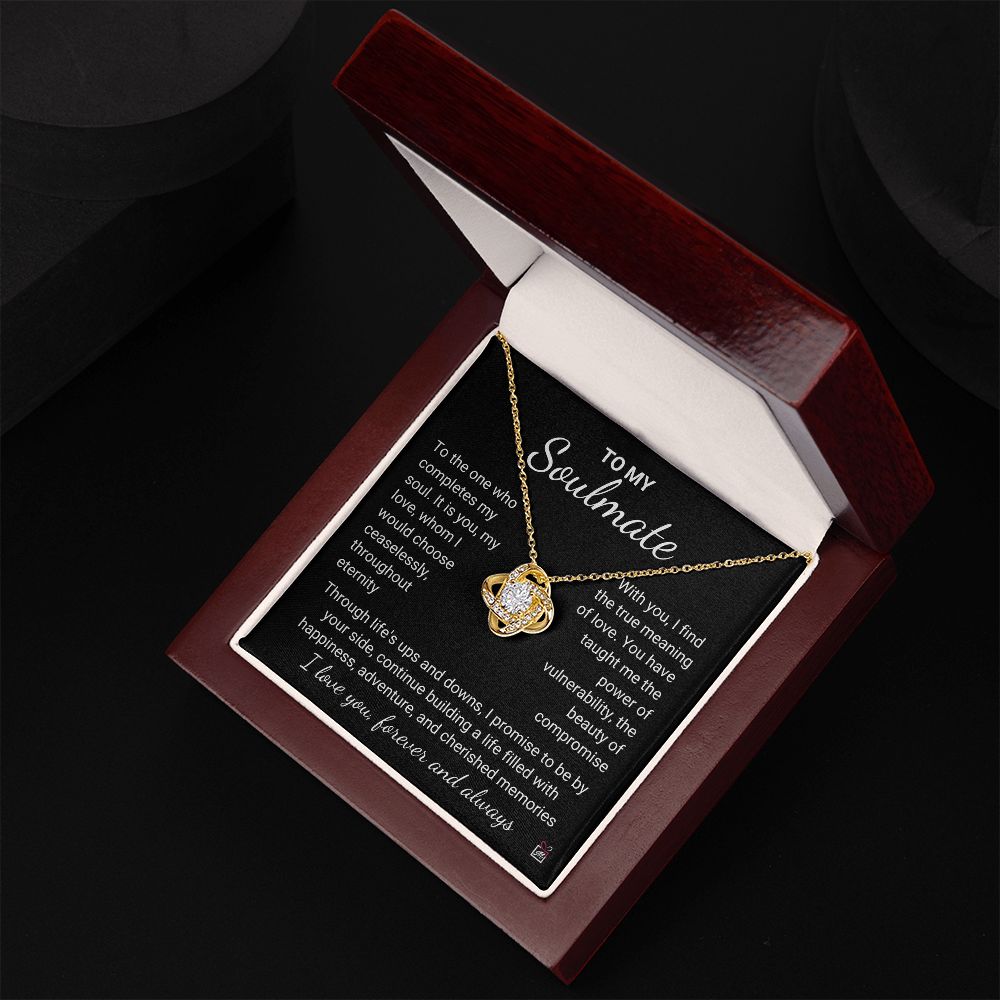 To Soulmate - The One Who Completes My Soul - Love Knot Necklace - PM0149