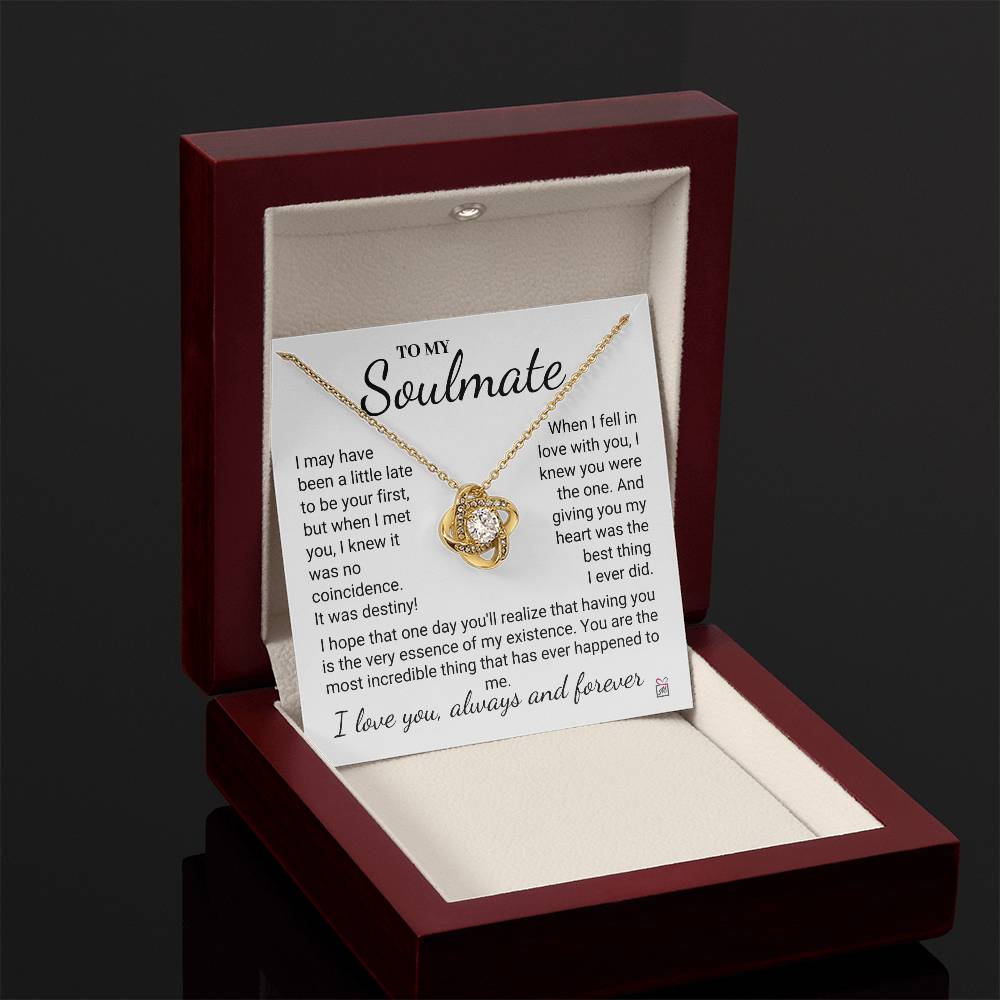 To Soulmate - It Was Destiny - Love Knot Necklace- PM0268