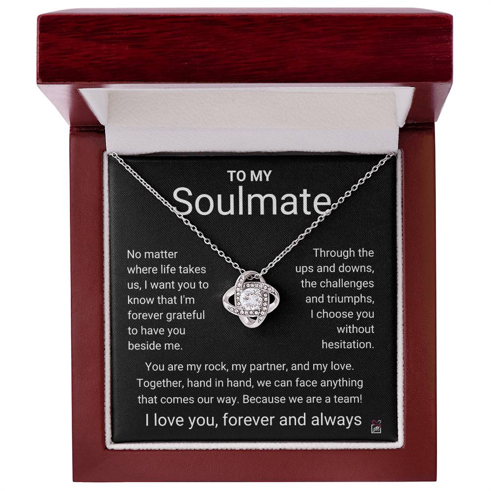 To Soulmate - I Choose You -  Love Knot Necklace - PM0172