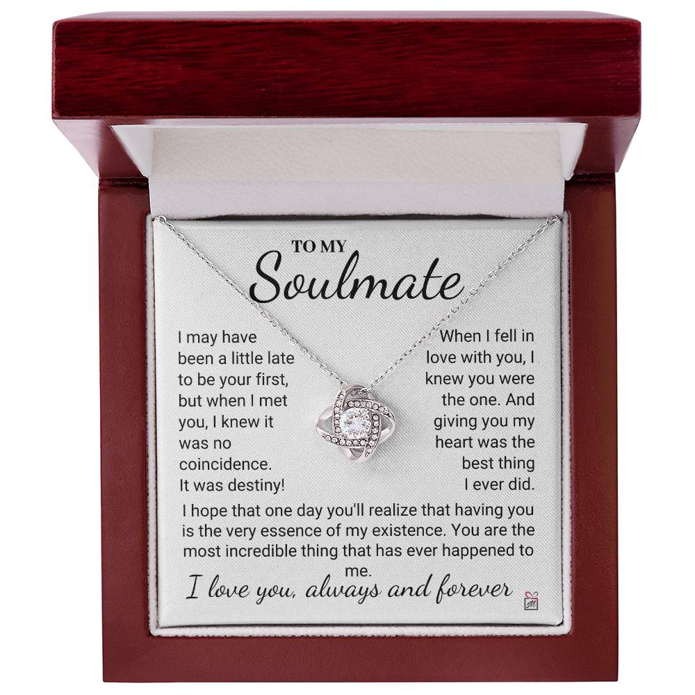 To Soulmate - It Was Destiny - Love Knot Necklace- PM0268