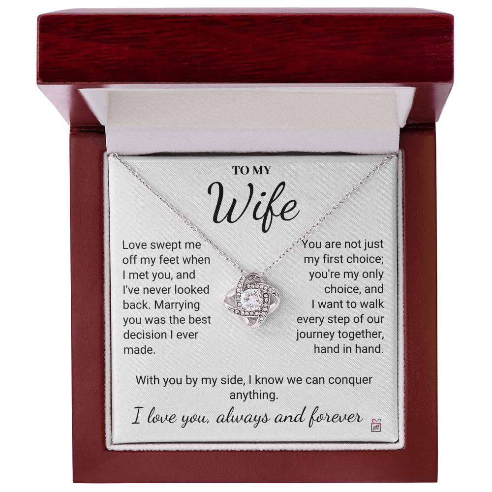 To Wife - My Best Decision - Love Knot Necklace - PM0206