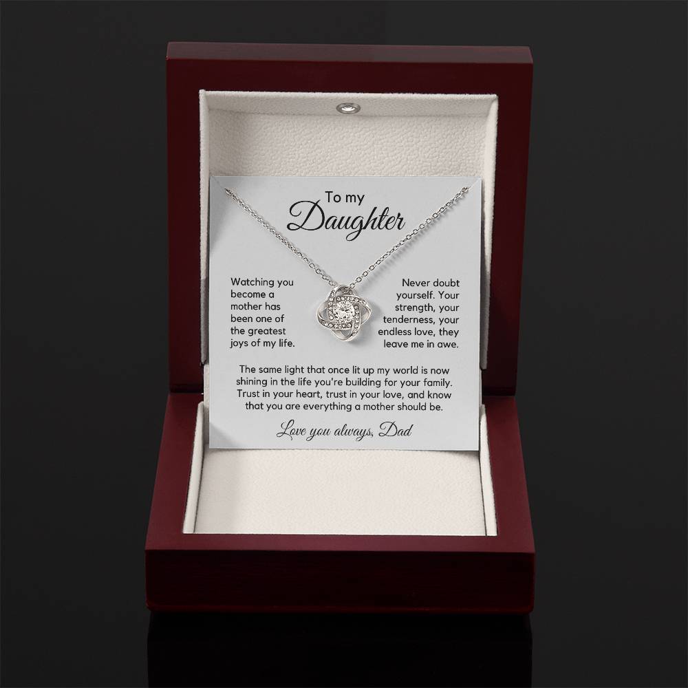 To Daughter from Dad - Building Your Family - Love Knot Necklace - PM0307