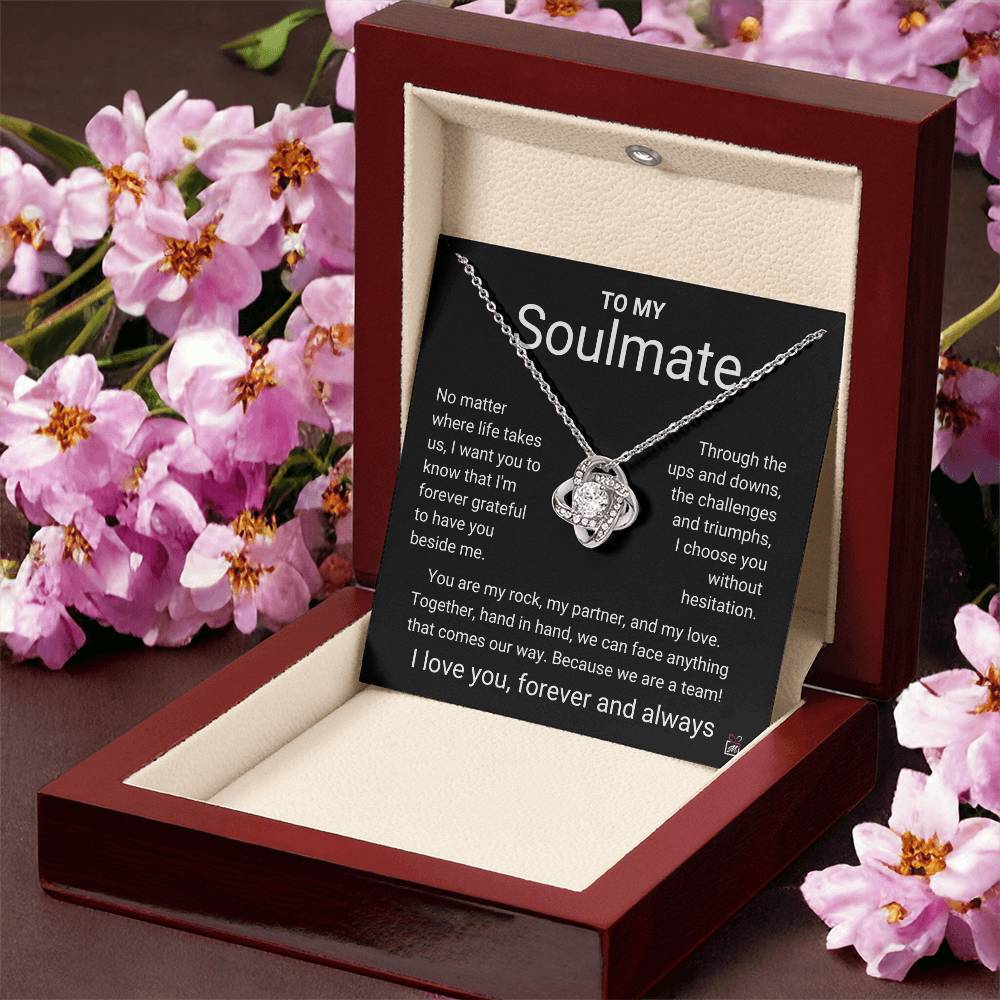 To Soulmate - I Choose You -  Love Knot Necklace - PM0172