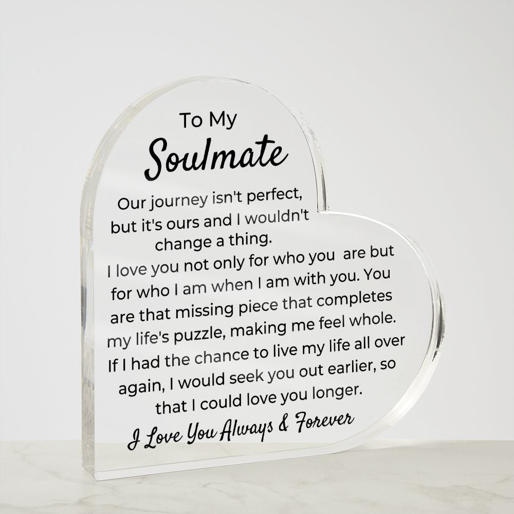 To Soulmate - Acrylic Plaque - Our Journey - PM0147