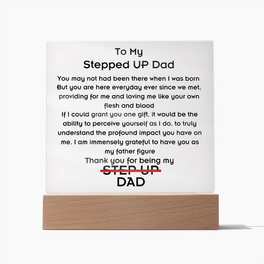 To Stepped Up Dad - Acrylic Plaque - If I Could Only Give You - PM0120