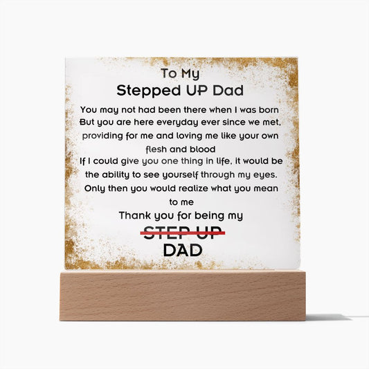 To Stepped Up Dad - Acrylic Plaque - If I Could Only Give You - PM0125