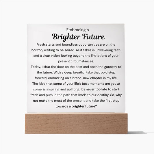 Motivational - New Chapter - Square Acrylic Plaque - PM0146