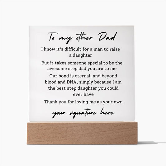 To Step Dad - Personalized Acrylic Plaque - It Takes Someone Special - PM0112