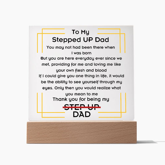 To Stepped Up Dad - Acrylic Plaque - If I Could Only Give You - PM0126