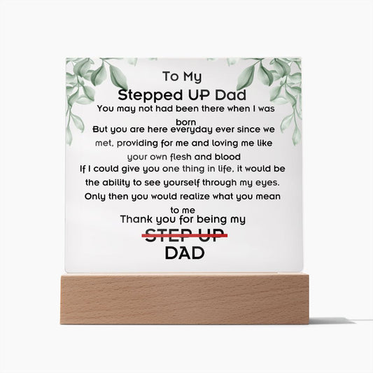 To Stepped Up Dad - Acrylic Plaque - If I Could Only Give You - PM0127