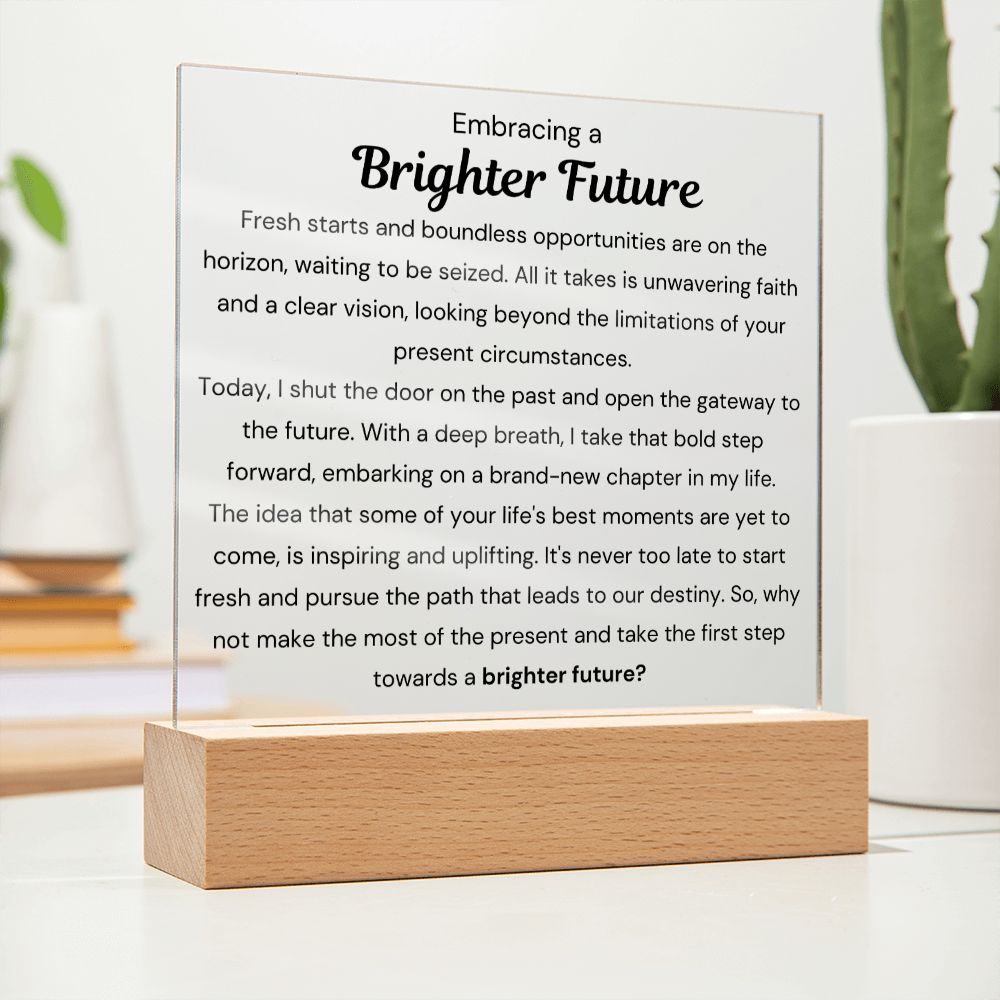 Motivational - New Chapter - Square Acrylic Plaque - PM0146