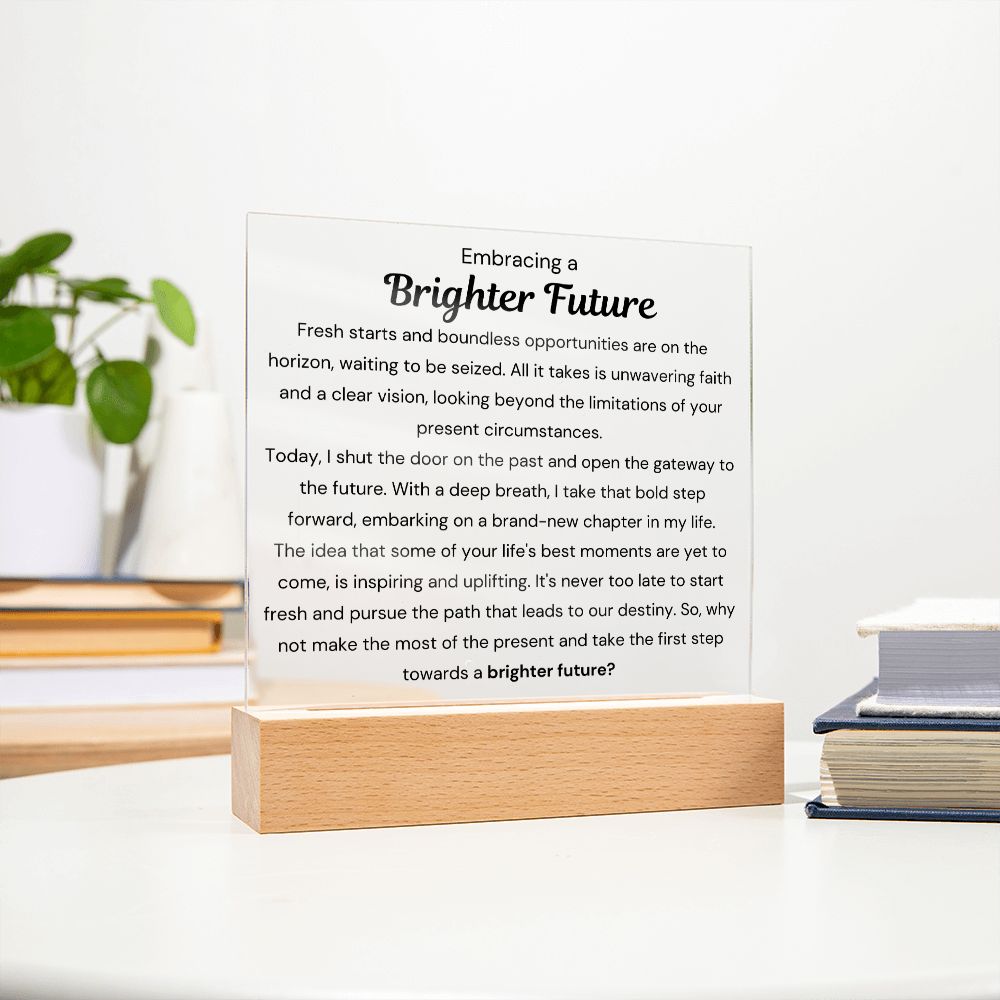 Motivational - New Chapter - Square Acrylic Plaque - PM0146