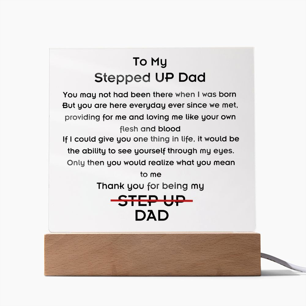 To Stepped Up Dad - Acrylic Plaque - If I Could Only Give You - PM0113