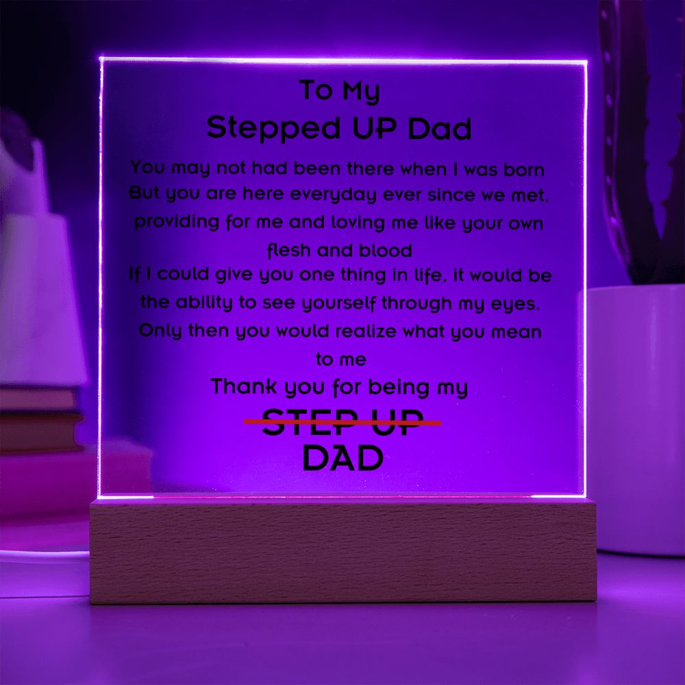 To Stepped Up Dad - Acrylic Plaque - If I Could Only Give You - PM0113