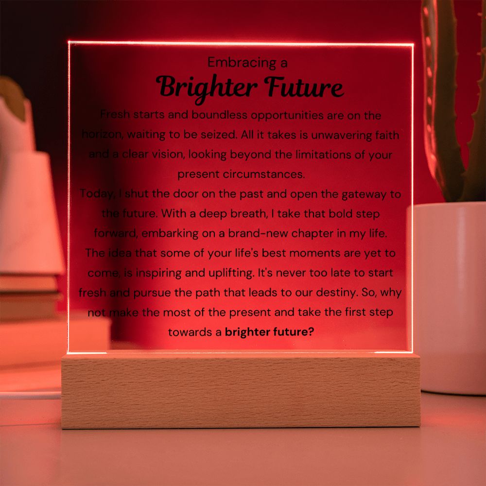 Motivational - New Chapter - Square Acrylic Plaque - PM0146