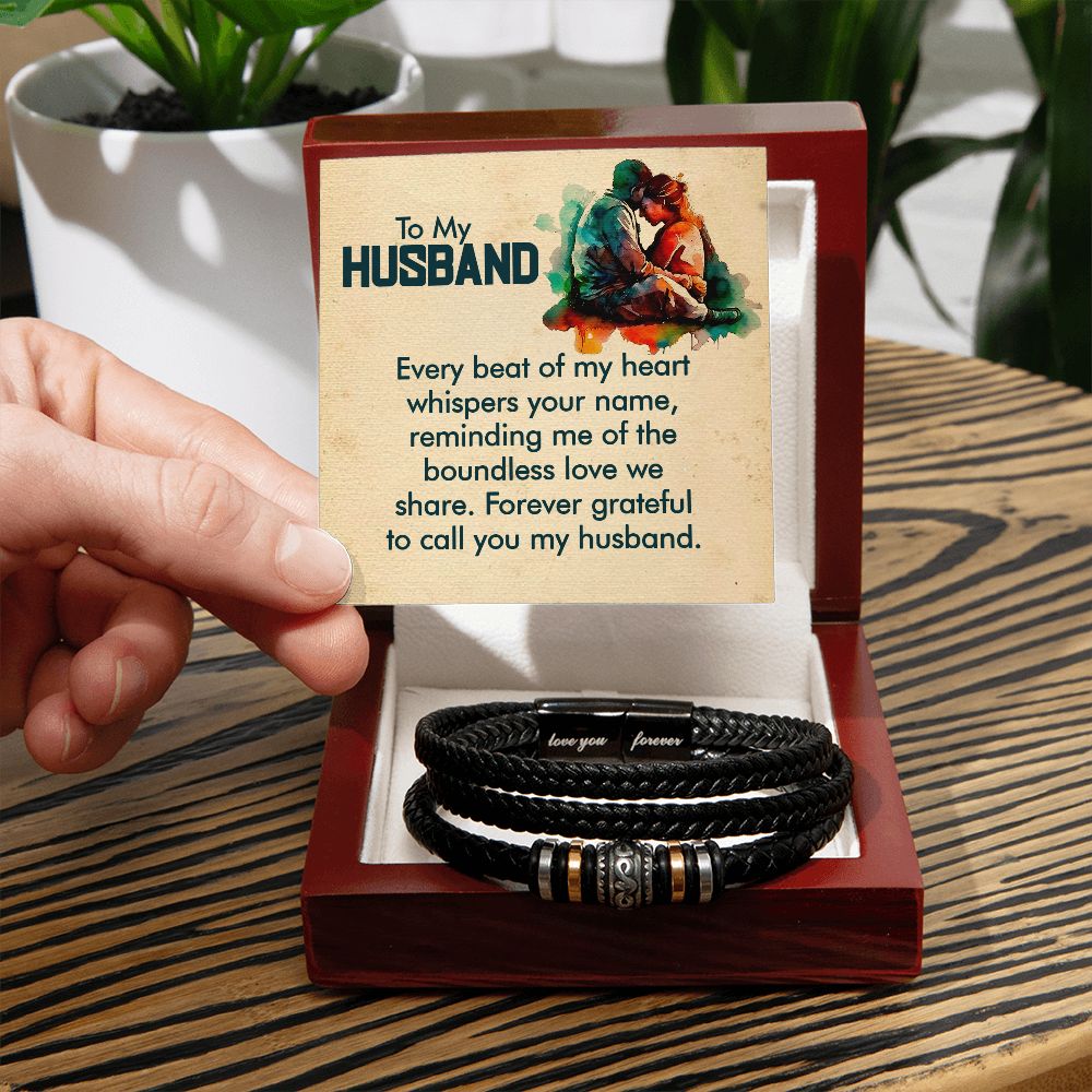 To Husband - Every Beat - Love you Forever Bracelet-SN003