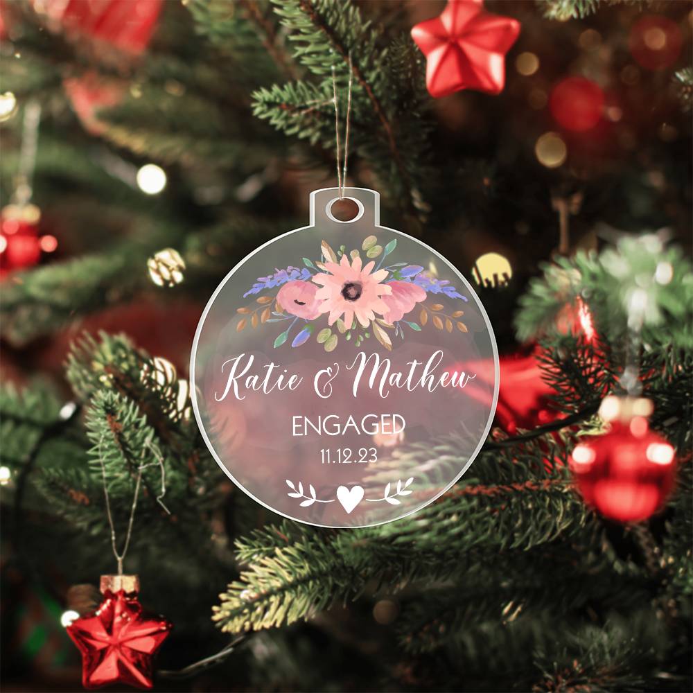 Pesronlaized Engaged Ornament-flower splash-EMS019
