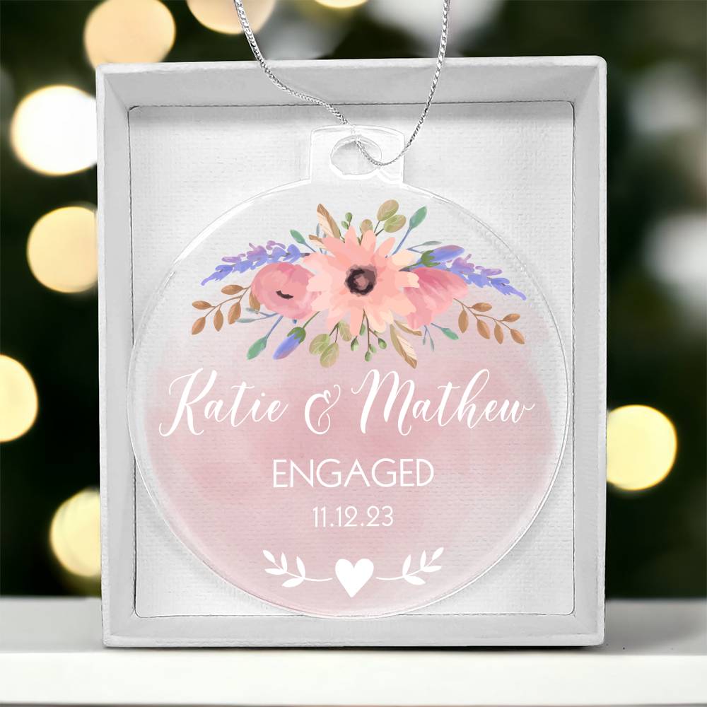 Pesronlaized Engaged Ornament-flower splash-EMS019