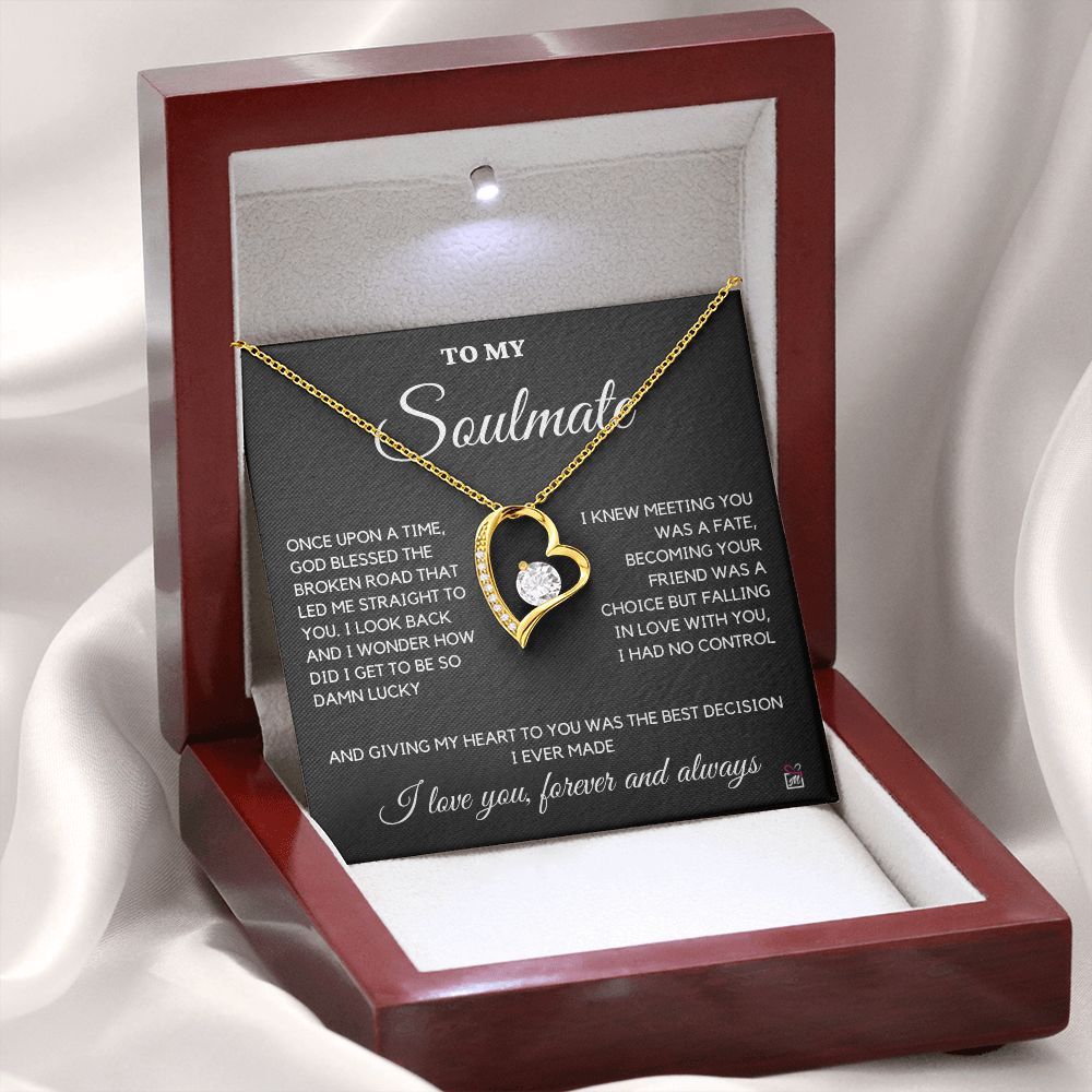 To Soulmate - Once Upon A Time God Blessed - Forever Love Necklace