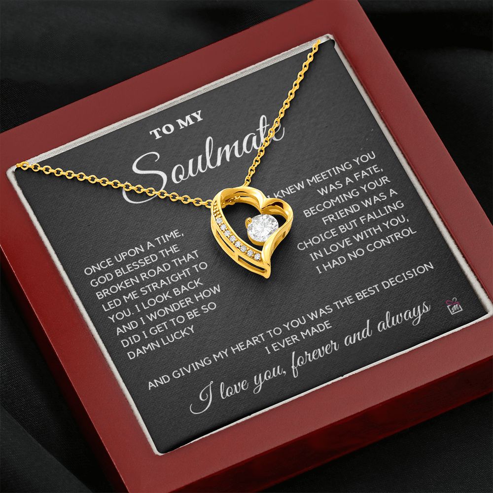 To Soulmate - Once Upon A Time God Blessed - Forever Love Necklace