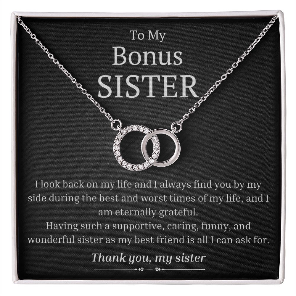 To My Bonus Sister - I Always Find You By My Side - Perfect Pair Necklace