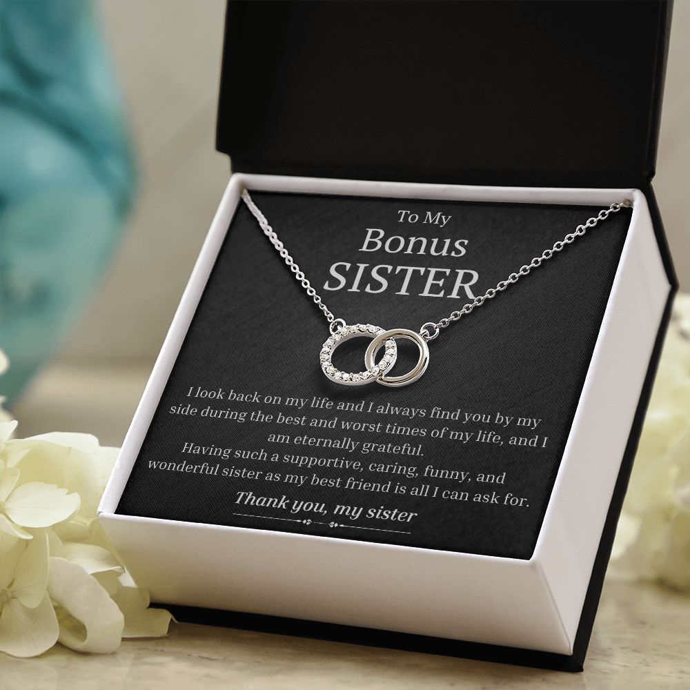 To My Bonus Sister - I Always Find You By My Side - Perfect Pair Necklace