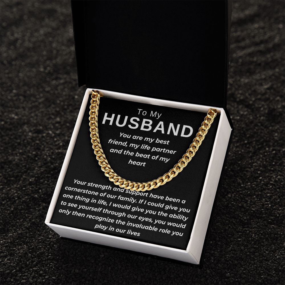 To Husband- You Are The Cornerstone- Cuban Chain Necklace