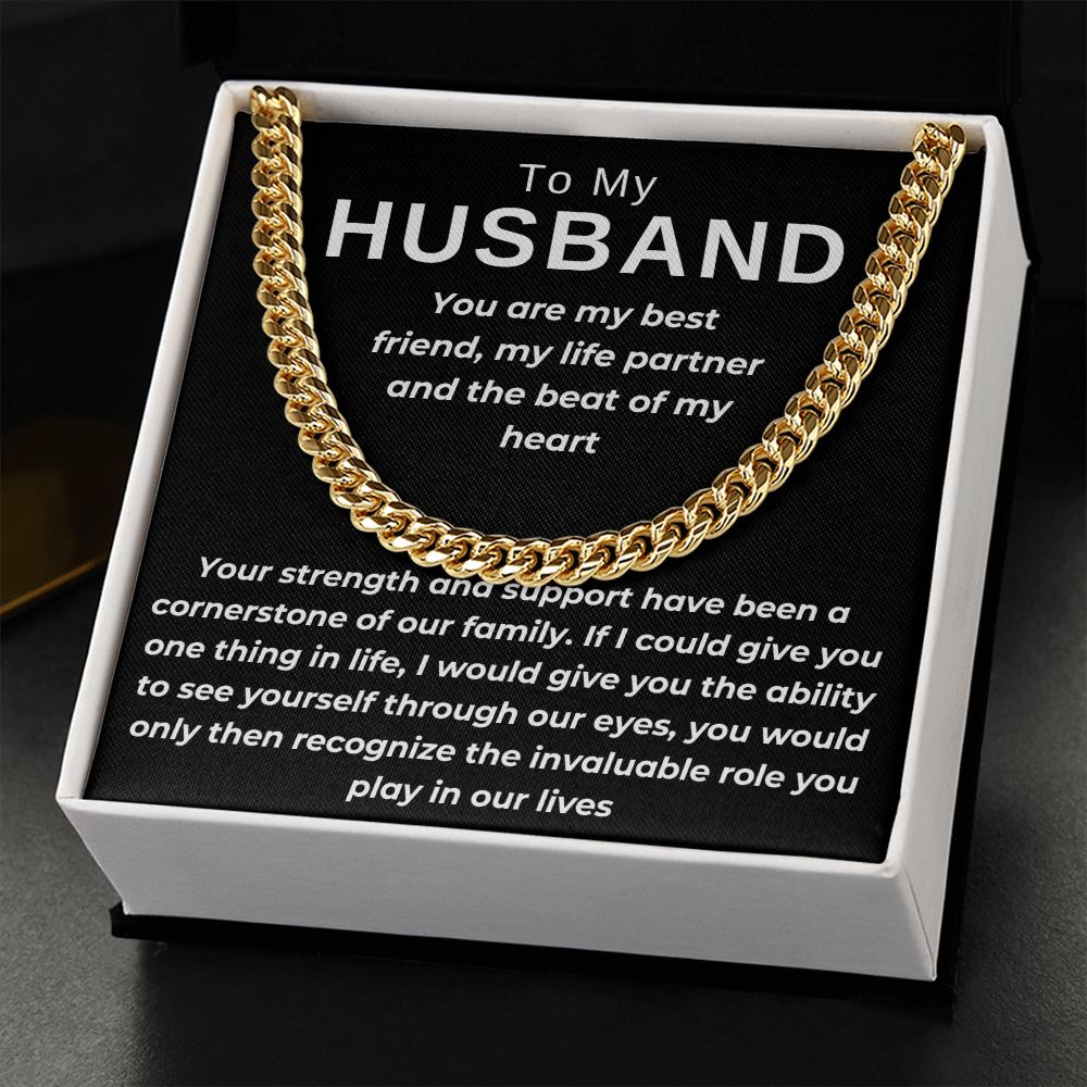 To Husband- You Are The Cornerstone- Cuban Chain Necklace