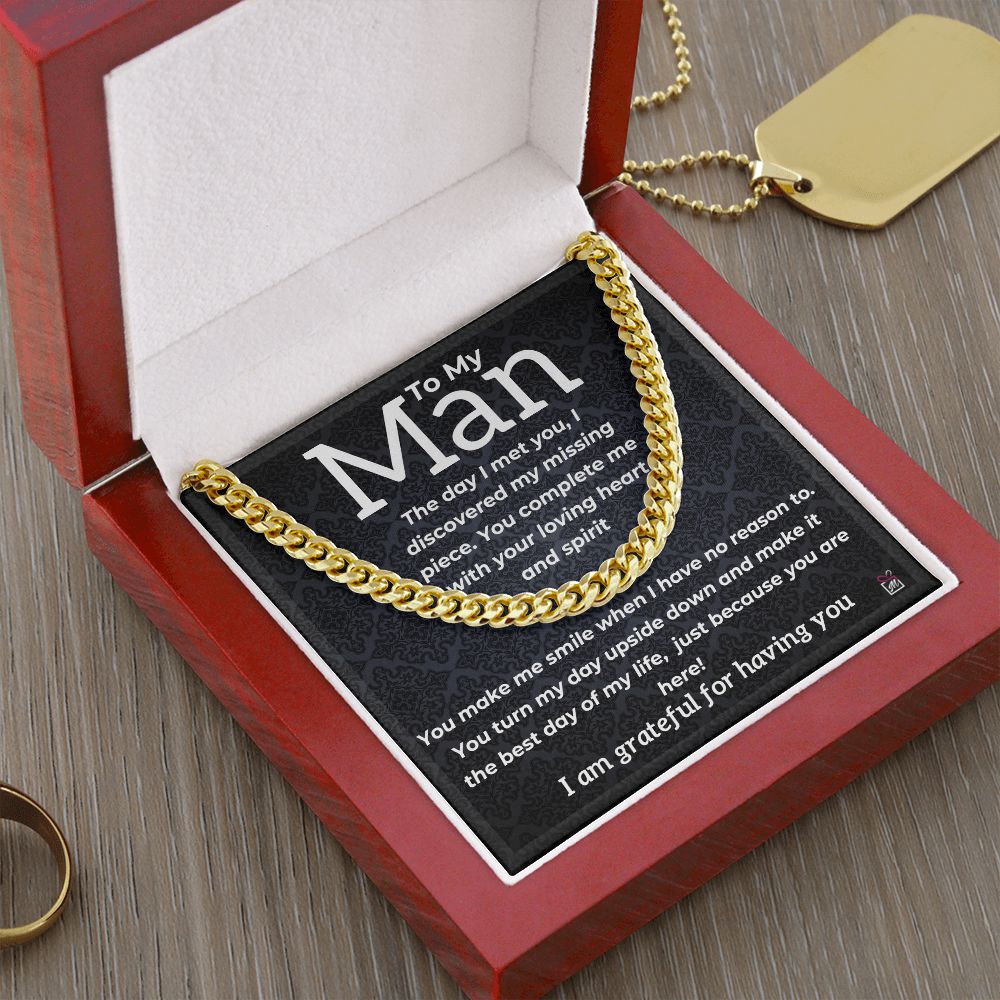 For Your Man - You Complete Me - Cuban Link Chain