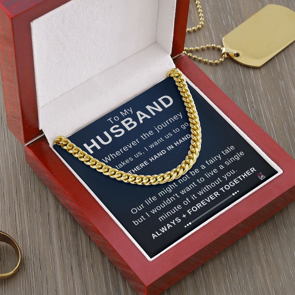 To Husband - Hand In Hand - Cubal Link Chain