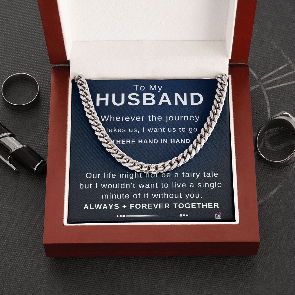 To Husband - Hand In Hand - Cubal Link Chain