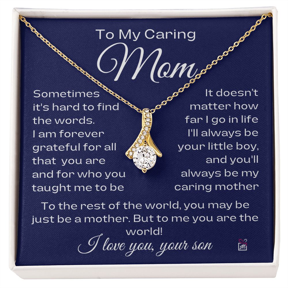 To Mom, from son - For All That You Taught Me To Be - Alluring Beauty Necklace