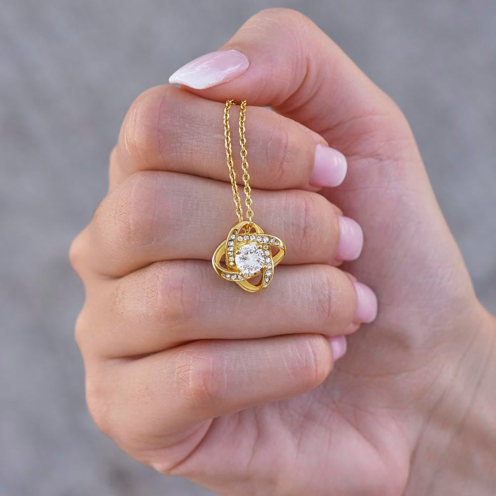 To My Amazing Mom - Gift from Son - I will choose you over and over - Love Knot Necklace minimal