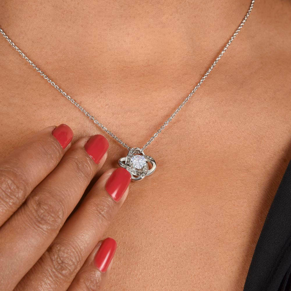 To Mom, from Daughter - You Are My Northern Star - Love Knot Necklace