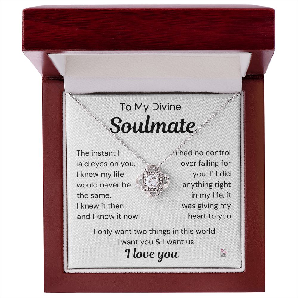 To Soulmate - The Instant I Laid Eyes On You - Love Knot Necklace