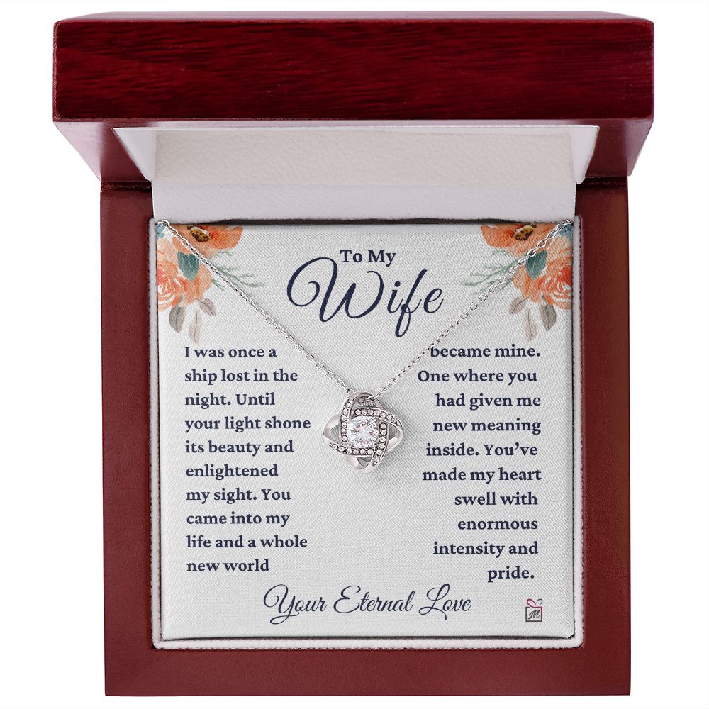 To Wife - Had Given Me New Meaning - Love Knot Necklace