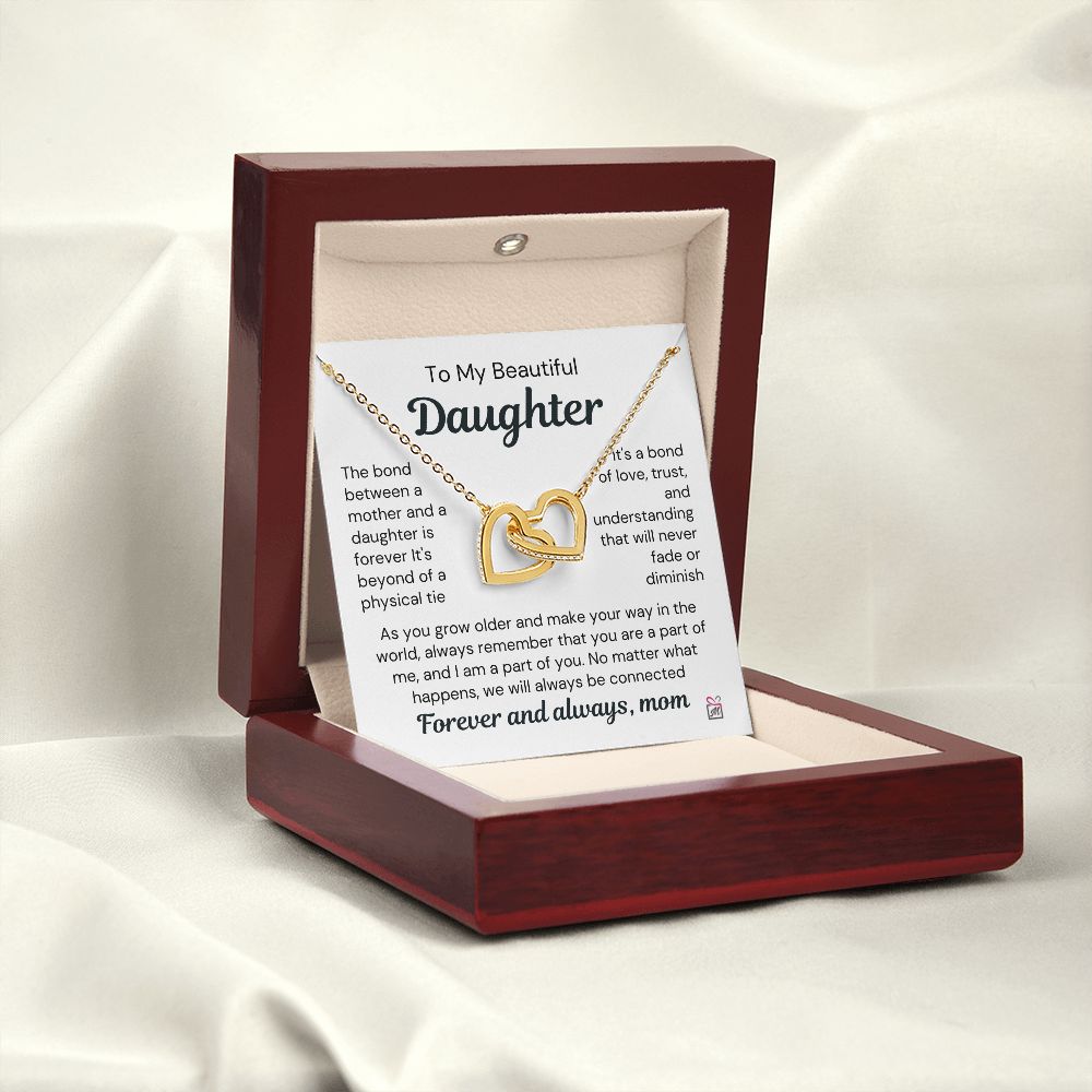 To Daughter, from Mom - Our Bond Is Forever - Interlocking Hearts