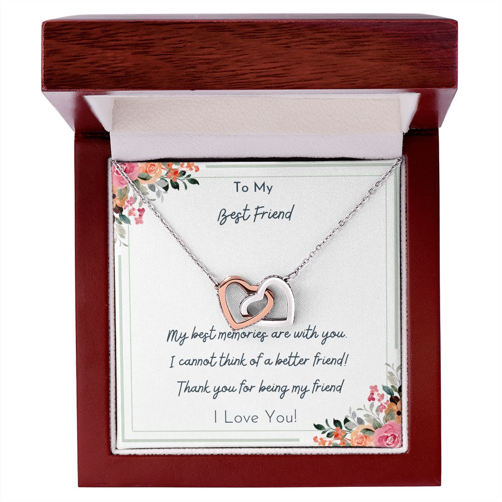 To My Best Friend- My Best Memories dual heart necklace